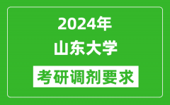 2024年山东大学考研调剂要求及条件