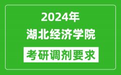 2024年湖北经济学院考研调剂要求及条件