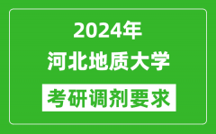 2024年河北地质大学考研调剂要求及条件