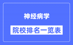 神经病学专业考研院校排名一览表