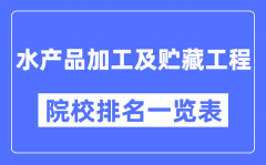 水产品加工及贮藏工程专业考研院校排名一览表