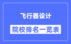 飞行器设计专业考研院校排名一览表