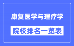 康复医学与理疗学专业考研院校排名一览表