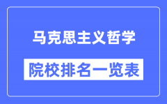 马克思主义哲学专业考研院校排名一览表