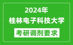 2024年桂林电子科技大学考研调剂要求及条件