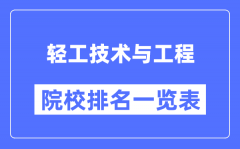 轻工技术与工程专业考研院校排名一览表