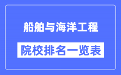 船舶与海洋工程专业考研院校排名一览表