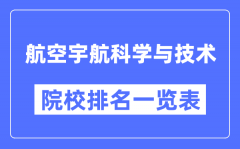 航空宇航科学与技术专业考研院校排名一览表