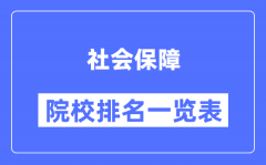 社会保障专业考研院校排名一览表