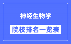 神经生物学专业考研院校排名一览表