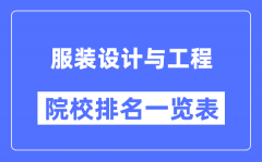 服装设计与工程专业考研院校排名一览表