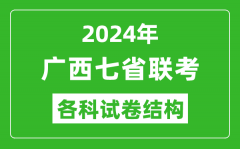 广西新高考2024年七省联考试卷结构_广西各科试卷结构是怎样的？