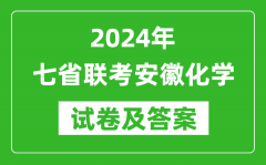 新高考2024年七省联考安徽化学试卷及答案解析