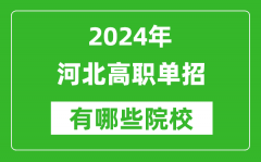 2024年河北单招有哪些院校？