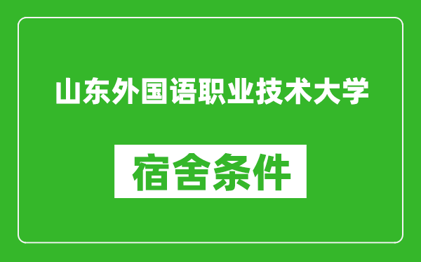 山东外国语职业技术大学宿舍条件怎么样,有空调吗?