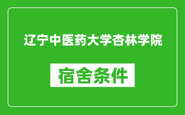 辽宁中医药大学杏林学院宿舍条件怎么样,有空调吗?