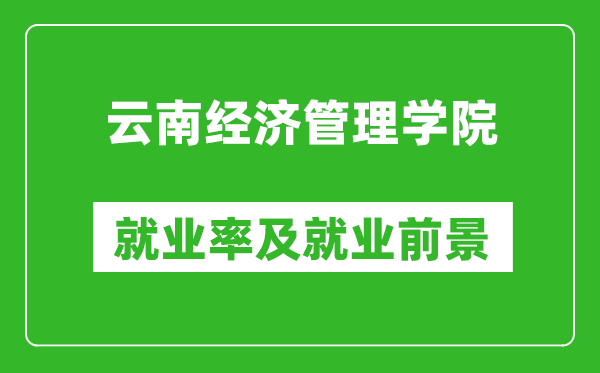 云南经济管理学院就业率怎么样,就业前景好吗？