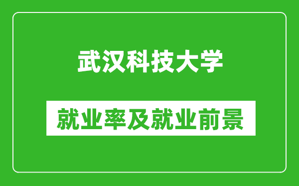 武汉科技大学就业率怎么样,就业前景好吗？