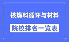 核燃料循环与材料专业考研院校排名一览表