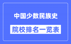 中国少数民族史专业考研院校排名一览表