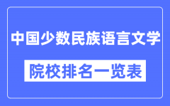 中国少数民族语言文学专业考研院校排名一览表