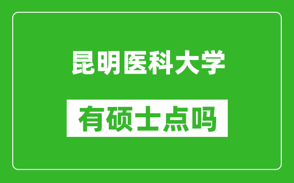 昆明医科大学有硕士点吗?