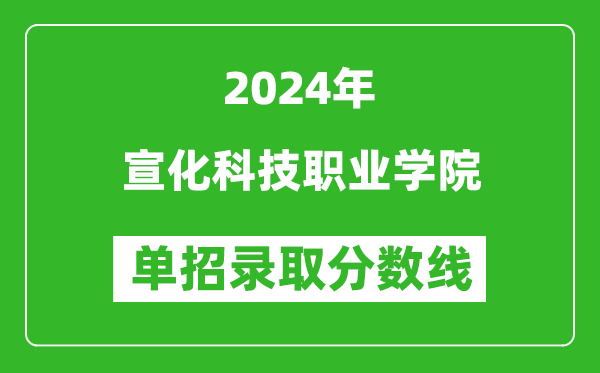 2024年宣化科技职业学院单招录取分数线