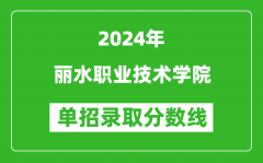 2024年丽水职业技术学院单招录取分数线