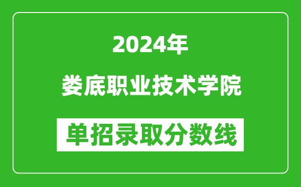 2024年娄底职业技术学院单招录取分数线