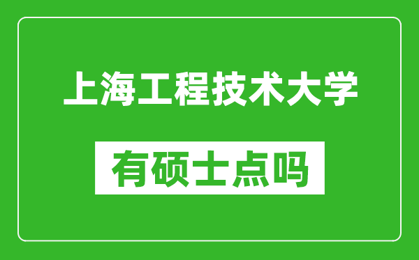 上海工程技术大学有硕士点吗?