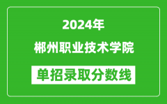 2024年郴州职业技术学院单招录取分数线