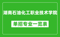 湖南石油化工职业技术学院单招专业一览表