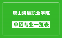 唐山海运职业学院单招专业一览表