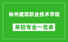 林州建筑职业技术学院单招专业一览表