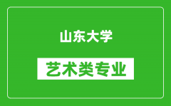 山东大学艺术类专业一览表