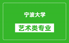 宁波大学艺术类专业一览表