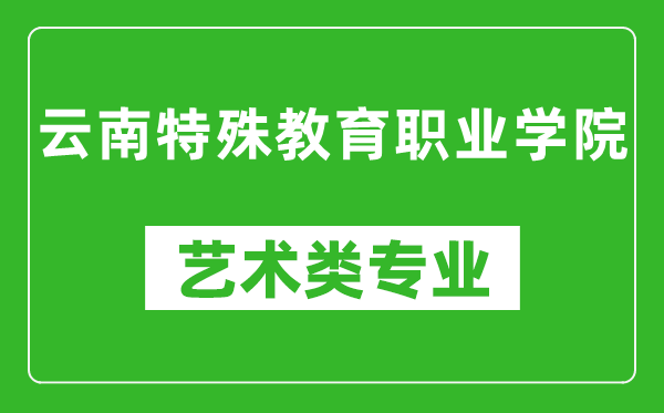 云南特殊教育职业学院艺术类专业一览表