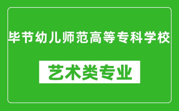 毕节幼儿师范高等专科学校艺术类专业一览表