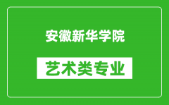 安徽新华学院艺术类专业一览表