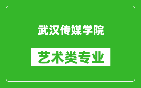 武汉传媒学院艺术类专业一览表