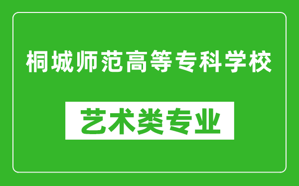 桐城师范高等专科学校艺术类专业一览表