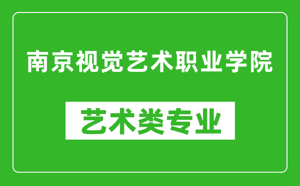 南京视觉艺术职业学院艺术类专业一览表