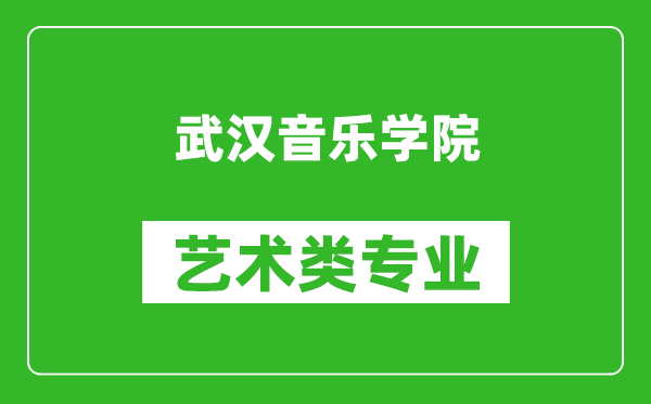 武汉音乐学院艺术类专业一览表