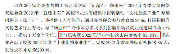 山东艺术学院就业率怎么样,就业前景好吗？