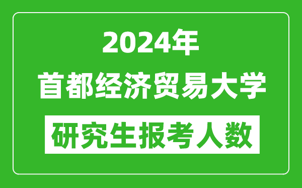 2024年首都经济贸易大学研究生报考人数