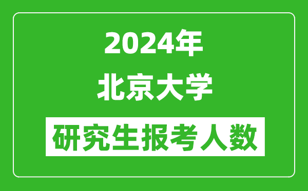 2024年北京大学研究生报考人数