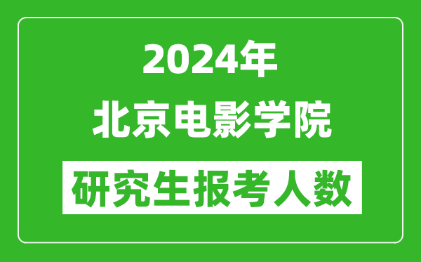 2024年北京电影学院研究生报考人数