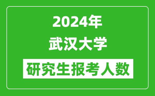 2024年武汉大学研究生报考人数