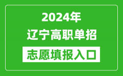 2024年辽宁高职单招志愿填报网站入口