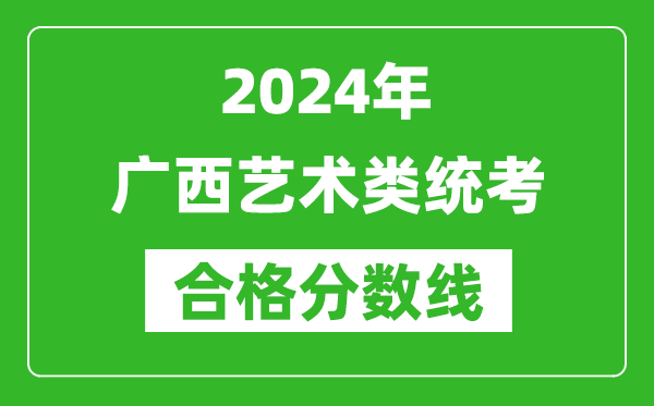 2024年广西艺术类统考合格分数线（含历年艺考成绩合格线）